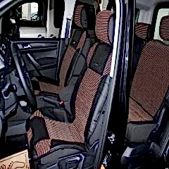 Space Deri Kilim Minder Siyah-Taba / KLMNY184