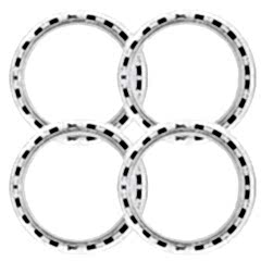 Chery Uyumlu  16 Jant At Desenli Lastik Yanağı Beyaz Renk 1 Takım 4 Adet