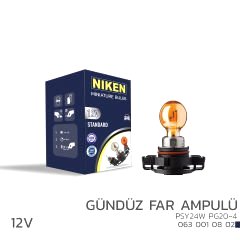 Niken 12V PSY24W Gündüz Far Ampulü (PG20-4)AMB 10’Lu