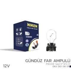 Niken 12V PW24W Gündüz Far Ampulü (wp3.3*14.5-3) 10’Lu