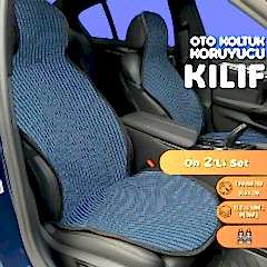 Suzuki Vitara Uyumlu Koltuk Kılıfı Minder Çizgili Siyah Mavi 2+1 Ön Arka Set