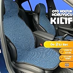 Suzuki Vitara Grand Uyumlu Koltuk Kılıfı Minder Çizgili Siyah Mavi 2+1 Ön Arka Set