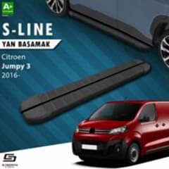 S-Dizayn Citroen Jumpy 3 Kısa Şase S-Line Siyah Yan Basamak 213 Cm 2016 Üzeri A+ Kalite