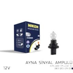 Niken 12V HPC24W Ayna Sinyal Ampulü (PU20d-6) 10’Lu
