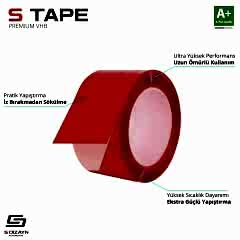 S-Dizayn Çift Taraflı Bant 50mm x 5 Metre Şeffaf Silikon VHB Bant A+Kalite