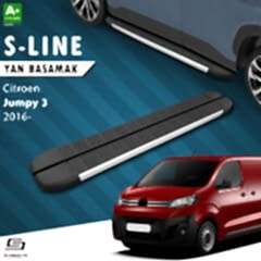 S-Dizayn Citroen Jumpy 3 Uzun Şase S-Line Aluminyum Yan Basamak 243 Cm 2016 Üzeri A+ Kalite