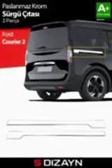 S-Dizayn Ford Courier Krom Sürgülü Kapı Çıtası 2 Prç. 2023 Üzeri A+ Kalite