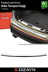 S-Dizayn Ford Courier Krom Arka Tampon Eşiği 2023 Üzeri A+ Kalite