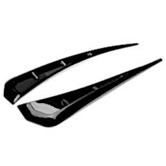 Universal Honda Tipi Çamurluk Rüzgarlığı Piano Black / DAHI40