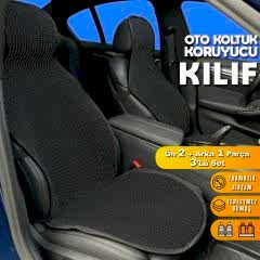 Volkswagen Polo Uyumlu Koltuk Kılıfı Minder Siyah 2+1 Ön Arka Set