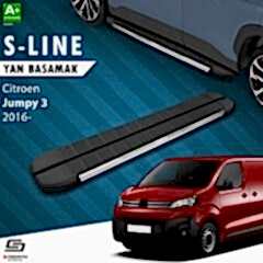 S-Dizayn Citroen Jumpy 3 Uzun Şase S-Line Krom Yan Basamak 243 Cm 2016 Üzeri A+ Kalite