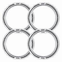 Dacia Uyumlu 13 Jant B-B-S Testere Lastik Yanağı Beyaz Renk 1 Takım 4 Adet