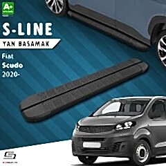 S-Dizayn Fiat Scudo 3 Uzun Şase S-Line Siyah Yan Basamak 243 Cm 2020 Üzeri A+ Kalite