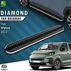 S-Dizayn Fiat Ulysse Kısa Şase Diamond Krom Yan Basamak 213 Cm 2022 Üzeri A+ Kalite