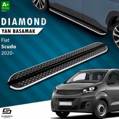 S-Dizayn Fiat Scudo 3 Kısa Şase Diamond Krom Yan Basamak 213 Cm 2020 Üzeri A+ Kalite