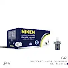 Niken 24V Bax Soketli Ampul (W1.2W)B8.5d Gri 10’Lu