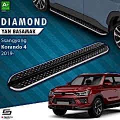 S-Dizayn Ssangyong Korando Diamond Krom Yan Basamak 183 Cm 2019 Üzeri