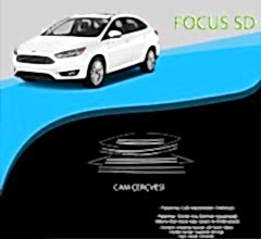 Ford Focus Uyumlu 3 Sedan Krom Cam Çerçevesi Paslanmaz Çelik 12 Parça Focus 3 (2011-2018)