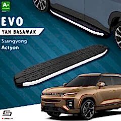 S-Dizayn Ssangyong Actyon Evo Aluminyum Yan Basamak 183 Cm 2024 Üzeri A+ Kalite
