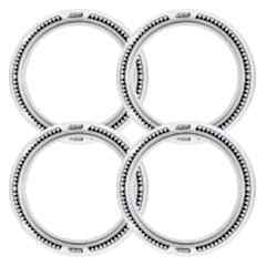 Chevrolet Uyumlu 14 Jant B-B-S Testere Lastik Yanağı Beyaz Renk 1 Takım 4 Adet