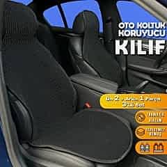 Mitsubishi Colt Uyumlu Koltuk Kılıfı Minder Siyah 2+1 Ön Arka Set