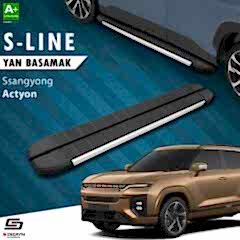 S-Dizayn Ssangyong Actyon S-Line Aluminyum Yan Basamak 183 Cm 2024 Üzeri A+ Kalite