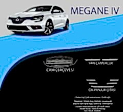 Renault Megane Uyumlu 4 Cam Çerçevesi-Yan Çamurluk-Ön Panjur Çıtası Set Parça Megane 4 (2016+)