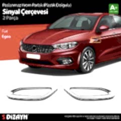 S-Dizayn Fiat Egea Parlak Krom Sinyal Çerçevesi 2 Prç. ABS Plastik Dolgulu 2015 Üzeri