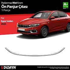 S-Dizayn Fiat Egea Sedan Krom Ön Panjur Çıtası 2020 Üzeri Mat Krom