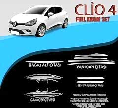 Renault Clio Uyumlu 4 Krom Set (Cam Çerçeve.-Yan Kapı Çıt.-Ön Panjur Çıt.- Bagaj Alt Çıta.) Parça Clio 4 (2012-2019)
