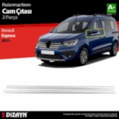S-Dizayn Renault Express Krom Cam Çıtası 2 Prç. 2021 Üzeri