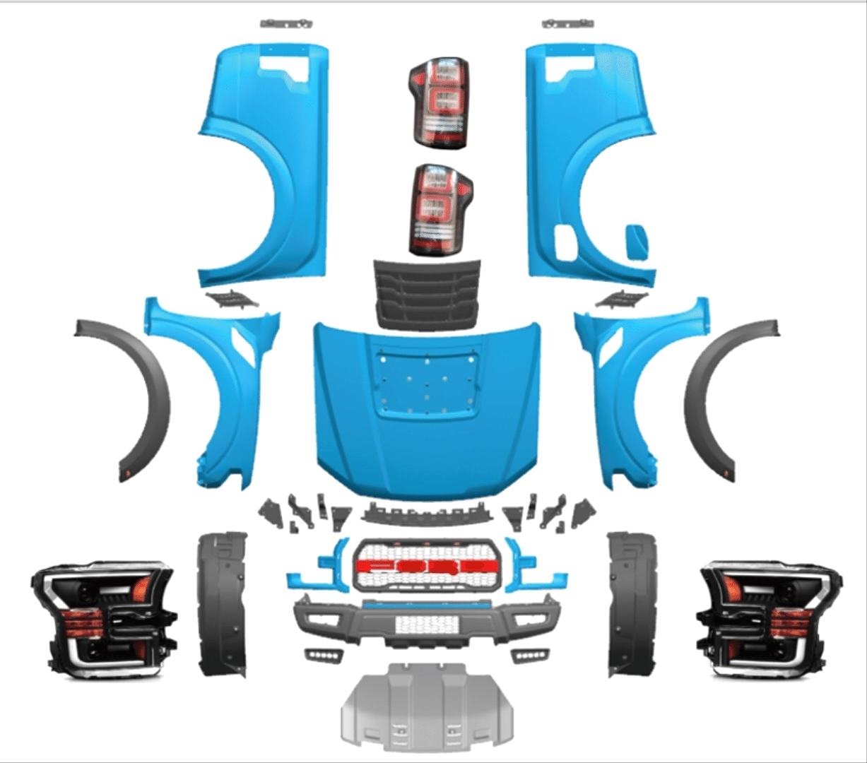 Ford Ranger Uyumlu F150 Raptor Dönüşüm Full - Arka Çamurluk Sağ