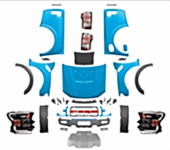 Ford Ranger Uyumlu F150 Raptor Dönüşüm Full - Arka Çamurluk Sağ