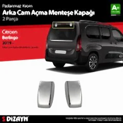 Citroen Berlingo Uyumlu Krom Arka Cam Açma Menteşe Kapağı 2 Parça 2019 Üzeri