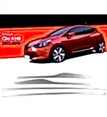 Renault Clio Uyumlu 4 Yan Kapı Çıtası 2012-2018 Paslanmaz Çelik Parça