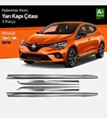 Renault Clio Uyumlu 5 Yan Kapı Çıtası -2019 Paslanmaz Çelik Parça