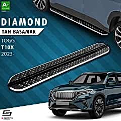 S-Dizayn TOGG T10X Diamond Krom Yan Basamak 203 Cm 2023 Üzeri