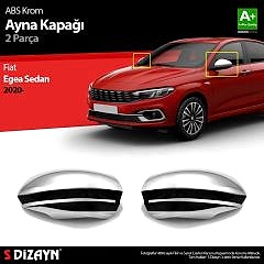Fiat Egea Uyumlu Sedan ABS Krom Ayna Kapağı 2 Parça. 2020 Üzeri Parça