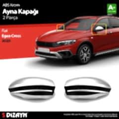 Fiat Egea Uyumlu Cross ABS Krom Ayna Kapağı 2 Parça. 2020 Üzeri Parça