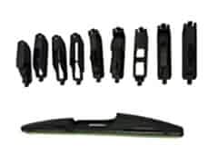 9 aparatlı hibrit arka silecek kilitli model 25 cm / CASI9-25