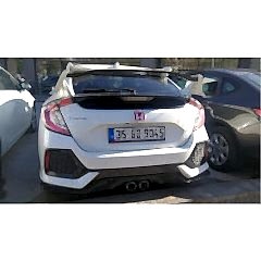 Honda Civic Uyumlu Fc5 2016-2020 Arka Logo Kırmızı