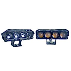 Offroad sis lambası set sarı beyaz - kırmızı gündüz ledli çakarlı 12.6 x 5 x 3.5 cm 12-60v /  LASS370-1