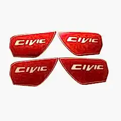 Honda Civic Uyumlu Fc5 2016-2021 İç Kapı Kolu İç Kaplama Kırmızı