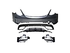 Mercedes W205 Uyumlu C Serisi Makyajlı Oem Amg Arka Tampon & Egzoz