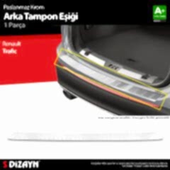 S-Dizayn Renault Trafic Krom Arka Tampon Eşiği Dar Model 2001-2014 A+ Kalite