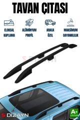 S-Dizayn VW Caddy 4 Uzun Şase Aluminyum Siyah Tavan Çıtası 2020 Üzeri A+ Kalite