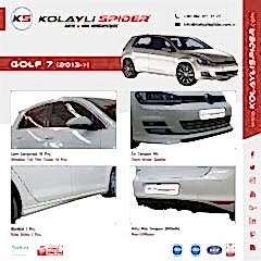 VW Golf 7 Ön Tampon Altı (Dil mod) Fiber 2013 ve Sonrası