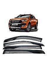 Ford Ranger Uyumlu 2016 Benekli İthal 4'Lü Cam Rüzgarlık Seti (Yazısız)