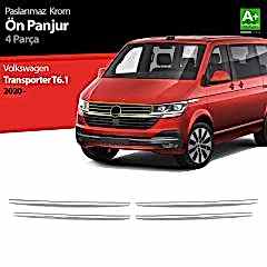 Volkswagen Transporter Uyumlu T6.1 Krom Ön Panjur 4 Parça. 2020 Üzeri