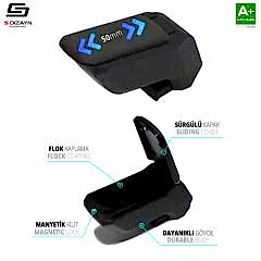 S-Dizayn Universal Kol Dayama Kolçak Üst Siyah A+Kalite